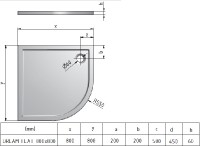 ROLTECHNIK DREAM FLAT sprchová vanička 800 x 800 x 60 mm, čtvrtkruh   8000284